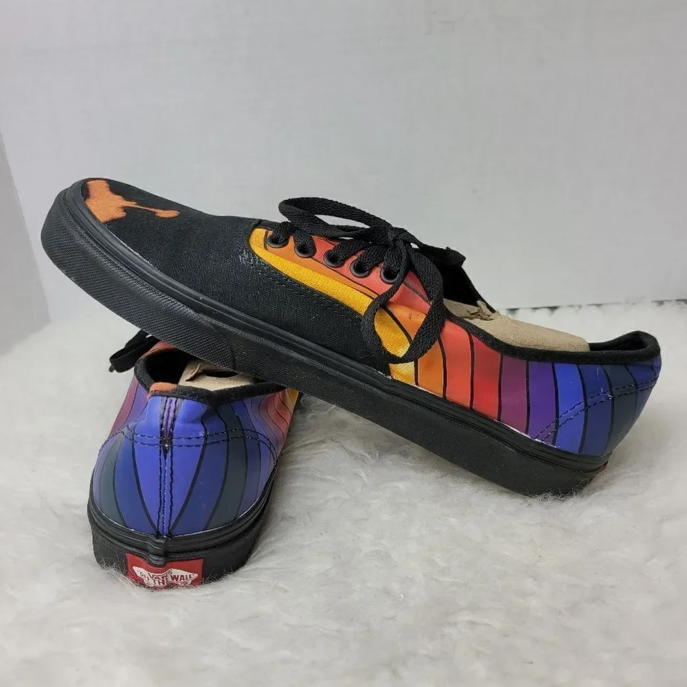 Vans Authentic Refract Black Rainbow  500714 Low Top Sneaker Shoes Size 9